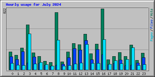 Hourly usage for July 2024